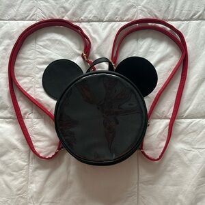 Disney Loungefly Pin Trading Backpack with Red Adjustable Straps
